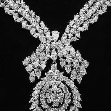 Platinum(Non-Gold) Platinum Womens Diamond Necklace 40.00 Ctw